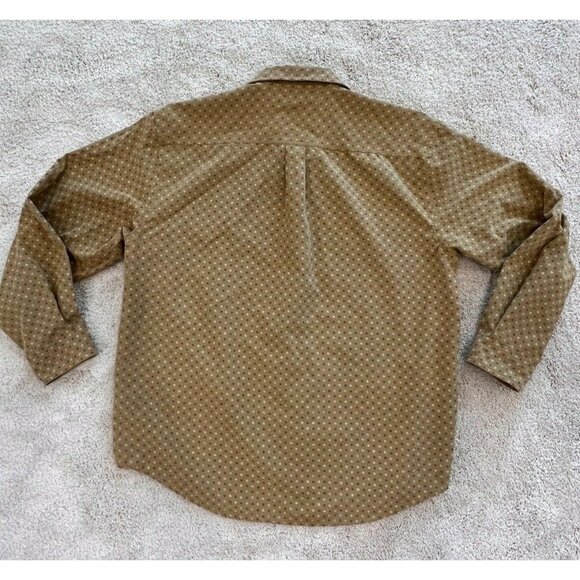 Modern Images Shirt Mens L Soft Brown Tan Check Plaid Long Sleeve Button Front - Picture 8 of 8